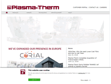 Tablet Screenshot of plasmatherm.com